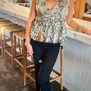 Silver sequined top - Crosby hazel tank nwt disco sequin